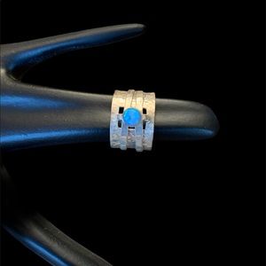 Silpada Sterling Silver and Faux Opal Ring